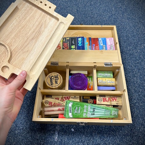 Bamboo luxury rolling box set - rolling,